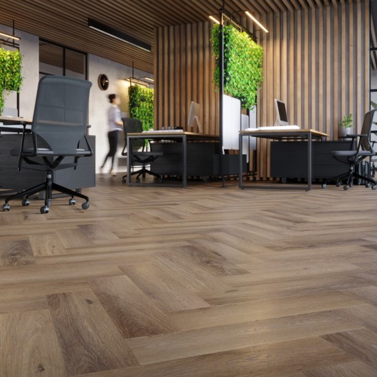Afirmax Legnar Herringbone HB 41475 Frisco Oak klikkes halszálka SPC padló