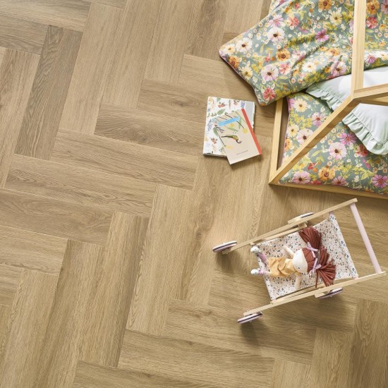 Arbiton Amaron Herringbone EIR CAS 208 BURBON OAK klikkes halszálka SPC padló + Multiprotec Acoustic alátét