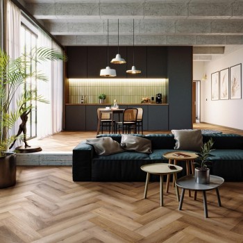 Arbiton Amaron Herringbone CA 147 GEORGETOWN OAK klikkes halszálka SPC padló + Multiprotec Acoustic alátét
