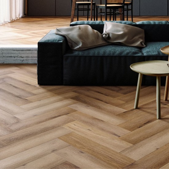 Arbiton Amaron Herringbone CA 147 GEORGETOWN OAK klikkes halszálka SPC padló + Multiprotec Acoustic alátét