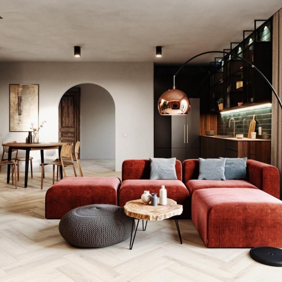Arbiton Amaron Herringbone CA 167 PRESTON OAK klikkes halszálka SPC padló + Multiprotec Acoustic alátét