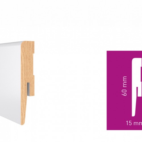 Arbiton PAINT-IT MP0602 festhető, fehér,  MDF szegélyléc