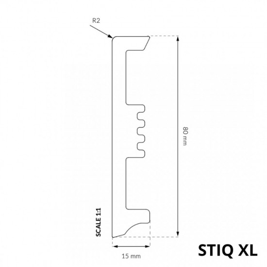 Arbiton STIQ XL STX810 CAPPUCCINO NCS S2002-Y50R, műanyag szegélyléc