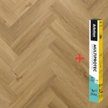 Arbiton Amaron Herringbone EIR CAS 208 BURBON OAK klikkes halszálka SPC padló + Multiprotec Acoustic alátét