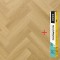 Arbiton Amaron Herringbone EIR CAS 223 MENOR OAK klikkes halszálka SPC padló + Multiprotec Acoustic alátét