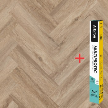 Arbiton Amaron Herringbone CA 184 WINDSOR OAK klikkes halszálka SPC padló + Multiprotec Acoustic alátét