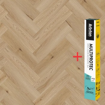 Arbiton Amaron Herringbone CA 153 YANKEE OAK klikkes halszálka SPC padló + Multiprotec Acoustic alátét