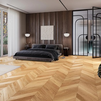 Barlinek Caramel Chevron, matt-lakkozott szalagparketta. 1WV000001