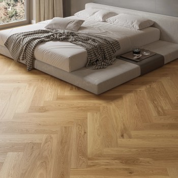 Barlinek Caramel Herringbone 130 5G, matt-lakkozott, klikkes halszálka parketta. 1WC000007