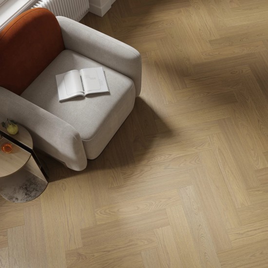 Barlinek Herringbone Antic Oak halszálka SPC padló integrált alátéttel