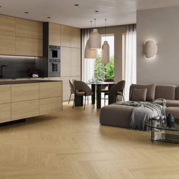 Barlinek Herringbone Cream Oak klikkes halszálka SPC padló. DP5000035