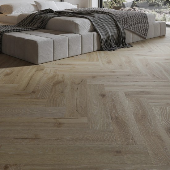 Barlinek Herringbone Desert Oak halszálka SPC padló
