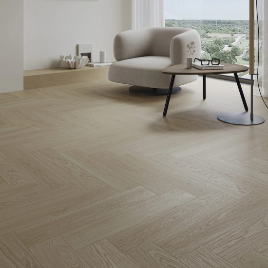Barlinek Herringbone Flax Oak halszálka SPC padló