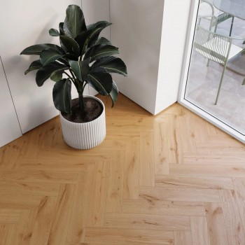 Barlinek Herringbone Ginger Oak klikkes halszálka SPC padló. DP5000027