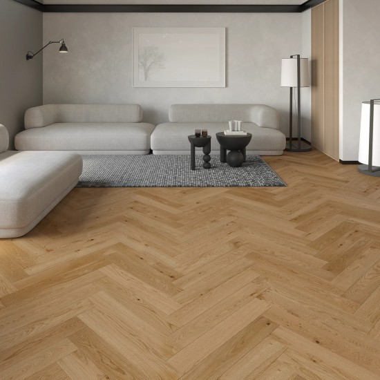 Barlinek Mainland Herringbone 110, matt-lakkozott, klikkes halszálka parketta. 1WC000003