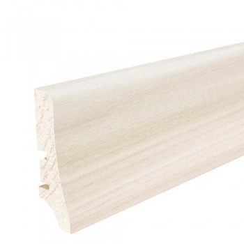 Barlinek P20 furnérozott Kőris, fehér matt-lakkozott szegélyléc. P2002031A