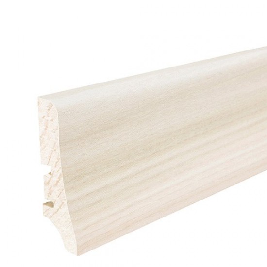 Barlinek P20 furnérozott Kőris, fehér matt-lakkozott szegélyléc. P2002031A