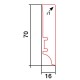 Barlinek PW7C Fehér lakkozott szegélyléc. P7C27362A