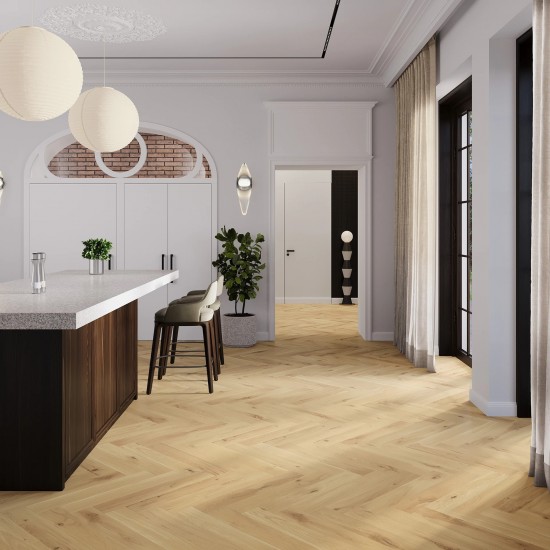Barlinek Ramsey Herringbone 110, olajozott, klikkes halszálka parketta. 1WC000015