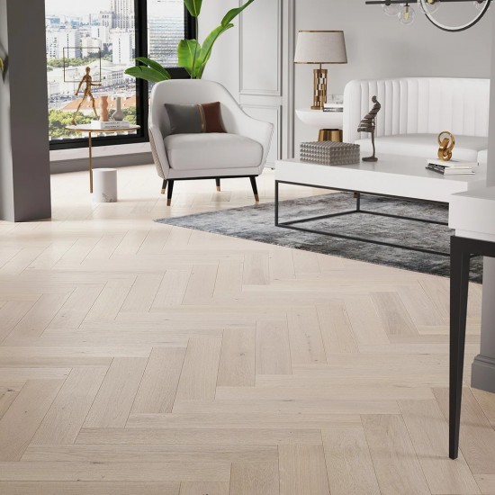 Barlinek Trivor Herringbone 130, matt-lakkozott, klikkes halszálka parketta. 1WC000008