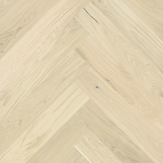 Barlinek Bianco Herringbone 130, matt-lakkozott, klikkes halszálka parketta. 1WC000021