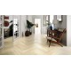 Barlinek Bianco Herringbone 130, matt-lakkozott, klikkes halszálka parketta. 1WC000021