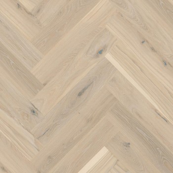 Boen Herringbone Click Tölgy Pale White, Vivo, Live Pure lakkozott, klikkes halszálka parketta. 10152466/10152464