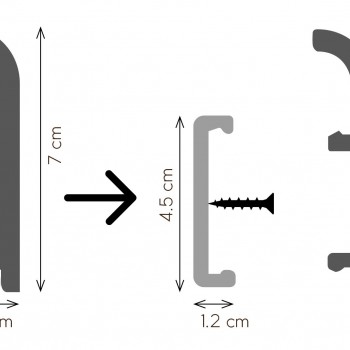 COREtec The Essentials 70SK3....X Design skirting - dekorazonos szegélyléc