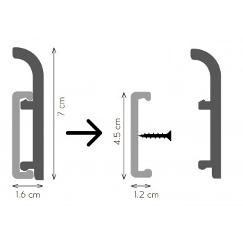 COREtec The Essentials 70SK3....X Design skirting - dekorazonos szegélyléc