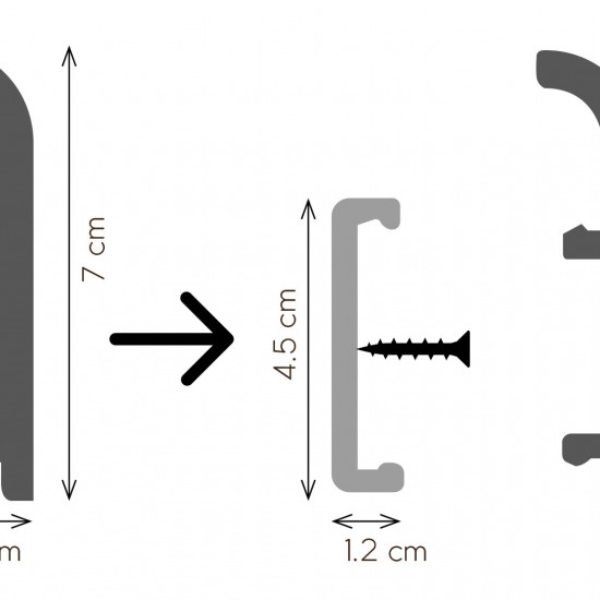 COREtec The Essentials 70SK3....X Design skirting - dekorazonos szegélyléc