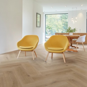 COREtec The Essentials Herringbone 50 LVRH 2454 Texas Oak H54, klikkes, halszálka vinyl padló int. parafa alátéttel
