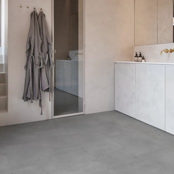 COREtec The Essentials Tile 50 LVT 1695 Polished Concrete 95, klikkes vinyl padló int. parafa alátéttel