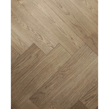 Dabex Herringbone Tölgy Natur, 4 old. fóz., Castle Brown wax-olajozott halszálka parketta - 11mm