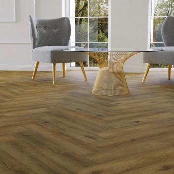 Korner Luxury Herringbone Oak Tarvos klikkes, halszálka SPC padló