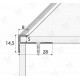 MM Alu. F lépcsőprofil  SPC padlóhoz. 5mm/2,70m. Dűbeles, eloxált bronz. MMAL05F07-270