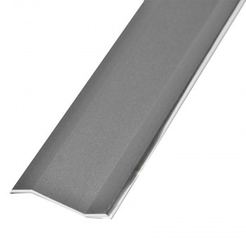 MM Aluminium Z burkolatváltó profil, öntapadós 7-12mm/2,73m, eloxált ezüst
