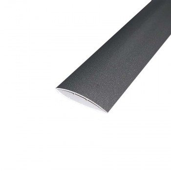 MM Aluminium lencse burkolatváltó profil, öntapadós 30/2,70m, köhatású, antracit szürke