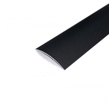 MM Aluminium lencse burkolatváltó profil, öntapadós 30/2,70m, köhatású,fekete szürke