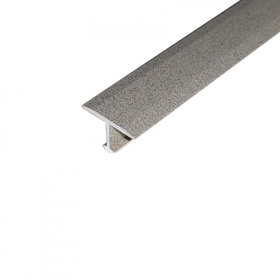 MM Alu. T burk.v. profil 14mm/2,70m, köhatású, cementszürke. MM063A5/103