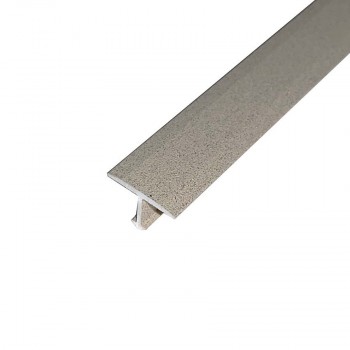 MM Aluminium T burkolatváltó profil 14mm/2,70m, köhatású, homok