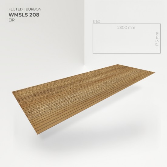 MODEE Mineral Slab EIR Wood Fluted Burbon ( WMSLS 208) SPC falburkolat