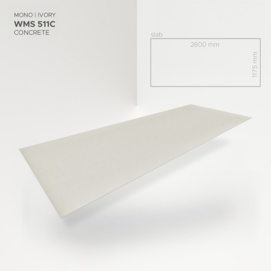 MODEE Mineral Slab Mono Ivory (WMS 511C) SPC falburkolat