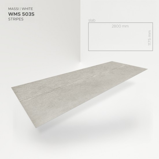 MODEE Mineral Slab Stripes Massi White (WMS 503S) SPC falburkolat