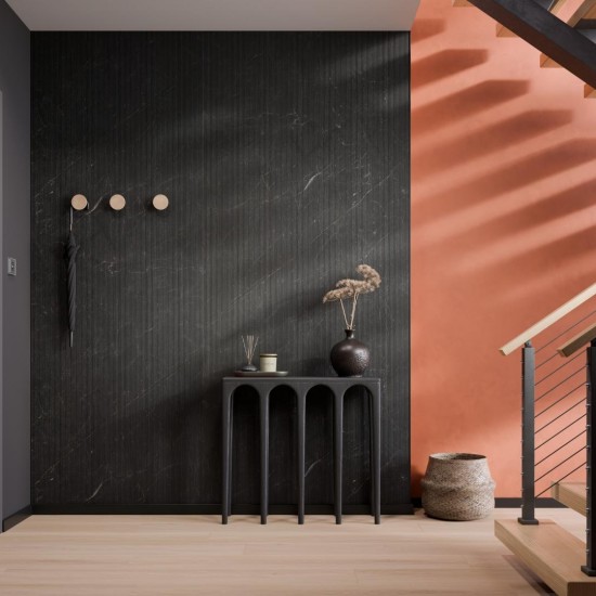 MODEE Mineral Slab Stripes Monreale Black (WMS 518S) SPC falburkolat