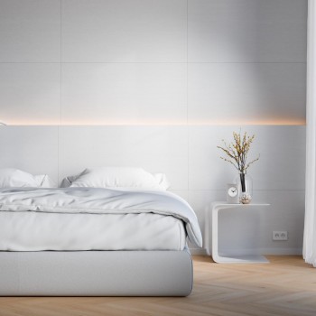 MODEE Mineral Tile Stripes Mono White (WMT 512S ) SPC falburkolat