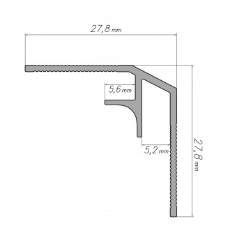 Modee WALL IN Titanium A3 belső sarok profil
