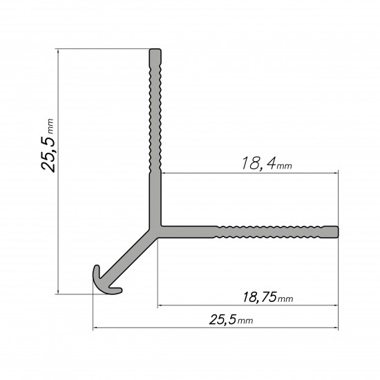 Modee WALL OUT PRO Silver A1 külső PRO sarok profil