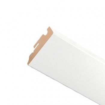 Neuhofer FOFA015 Fehér, modern profilú MDF szegélyléc. FU.62L, 532790. 6 cm magas - KIFUTÓ!
