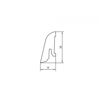 Pedross FF6001 (SL40) Tölgy furnérozott, 4cm-es, lakkozott szegélyléc