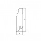 Pedross MDF 5910 fehér fóliázott, 7cm-es szegélyléc